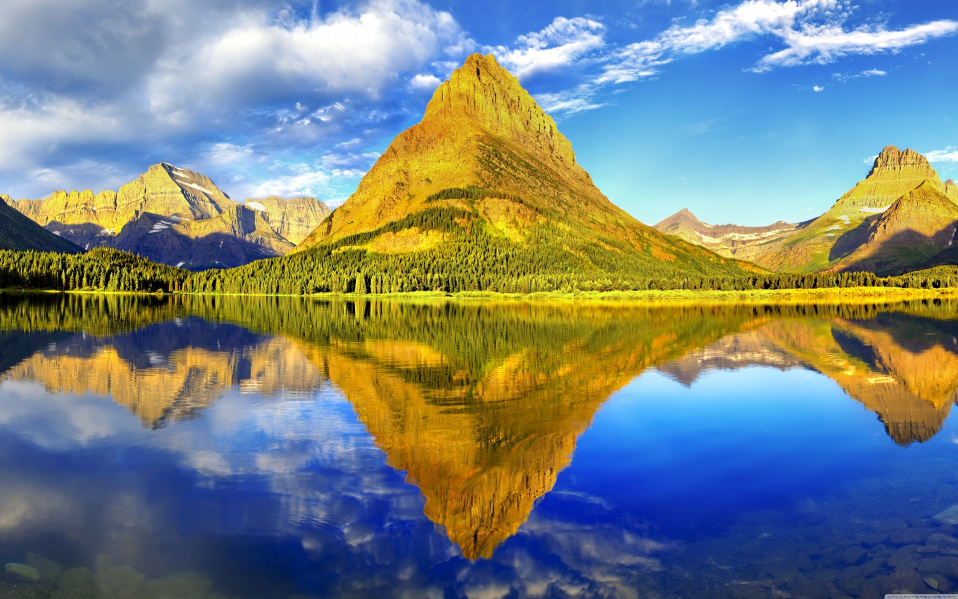 montana mountain lake nature landscape panorama desert