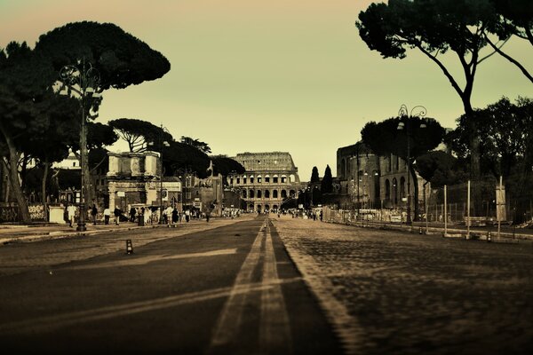 The Colosseum in the old ancient times