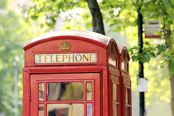 Foto der Londoner roten Telefonzelle