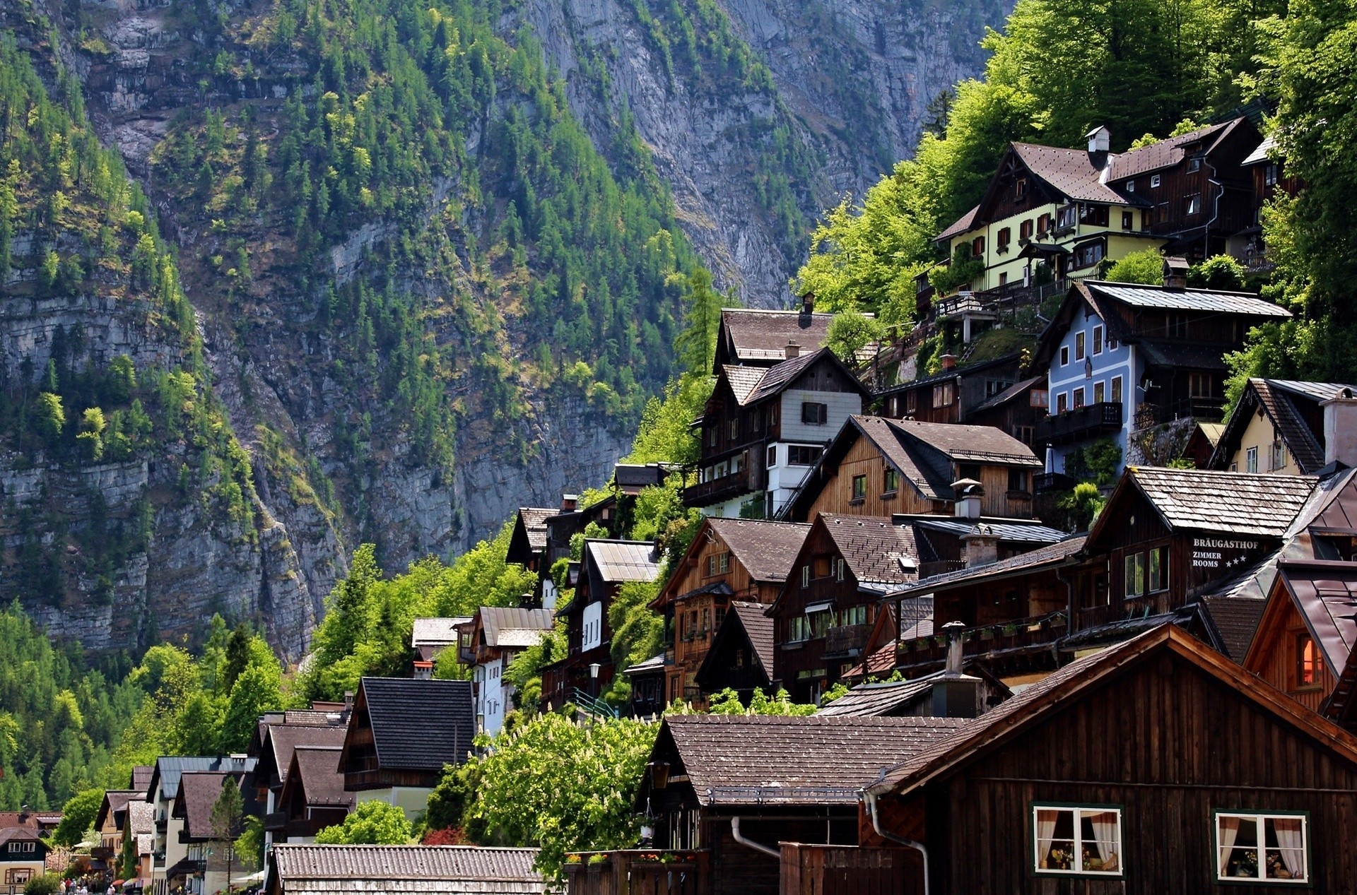 house slope mountain hallstatt austria