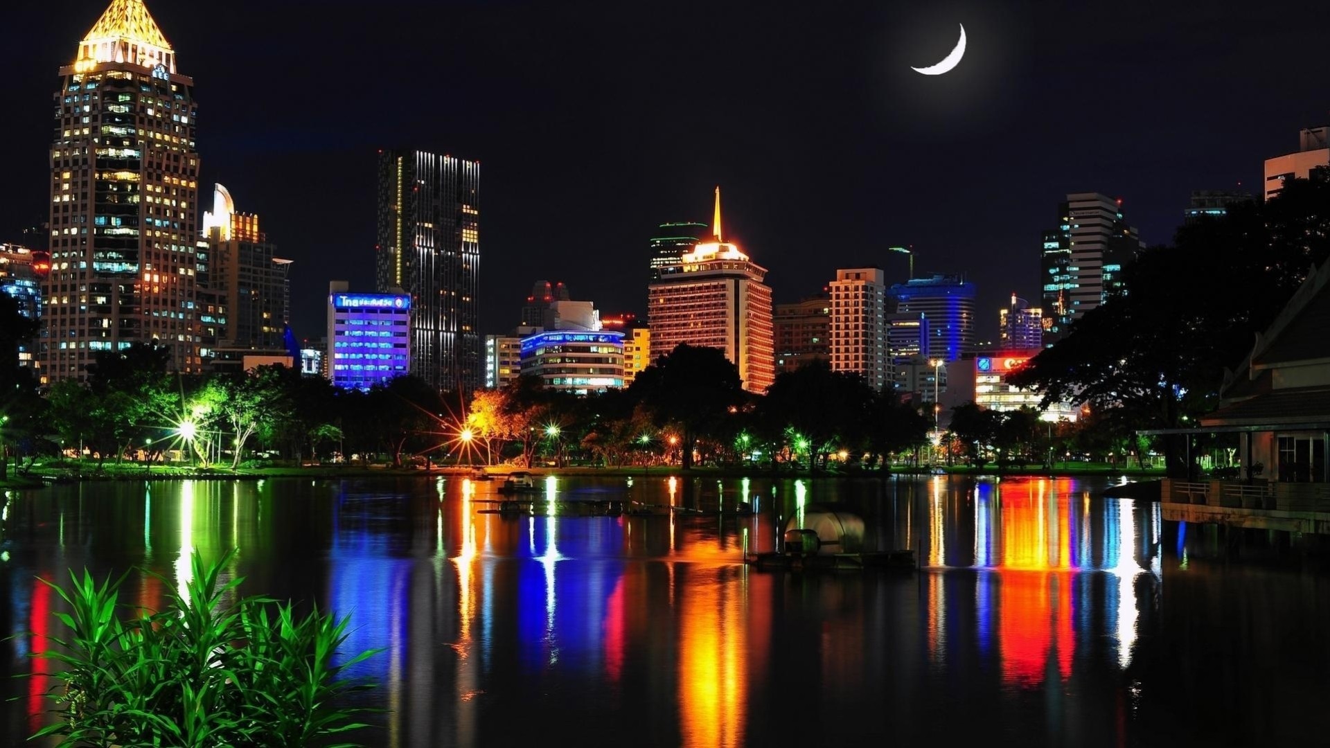 lichter nacht stadt thailand bangkok zuhause