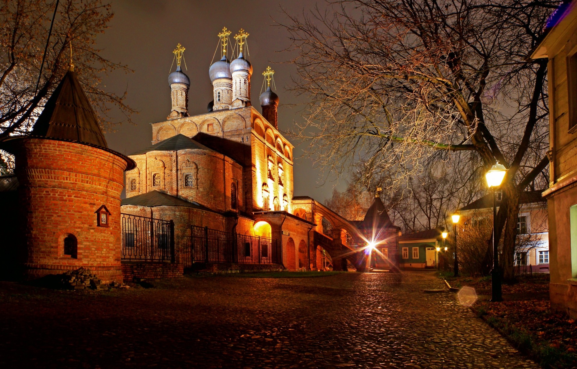 straße moskau nacht