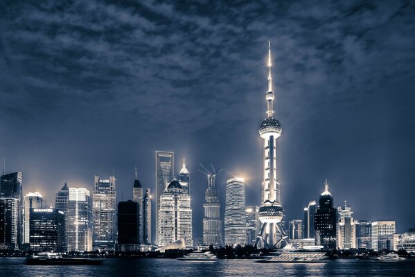 Futuristic Night Shanghai