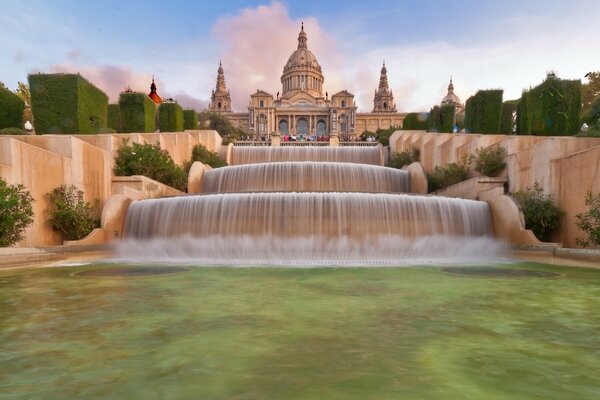 Fontaine dans la ville Espagnole de Barcelone