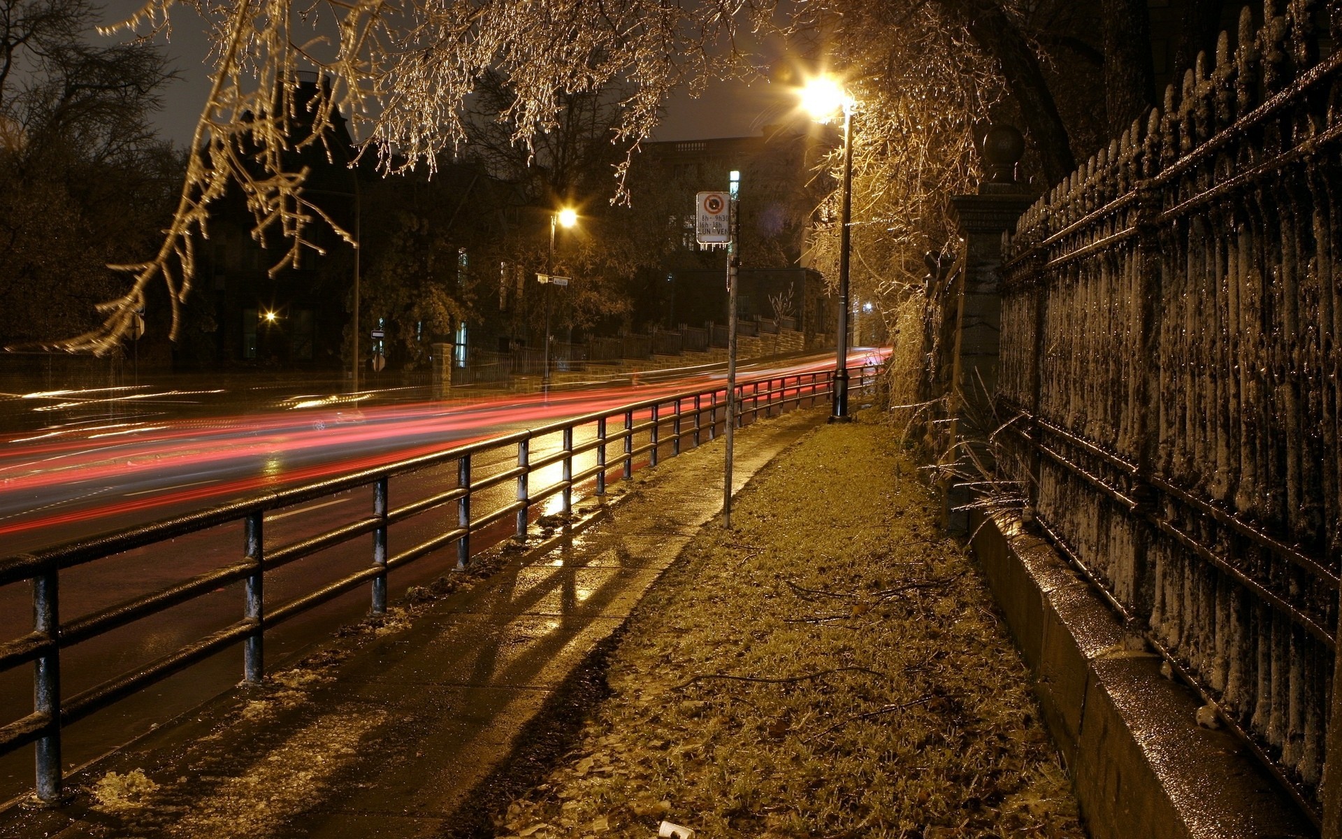 lumière nuit ville route