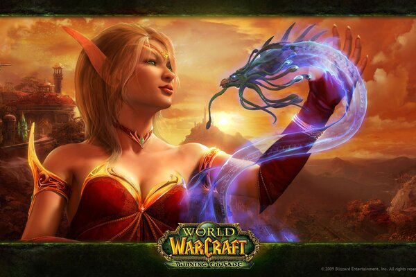 Fille avec dragon World Warcraft