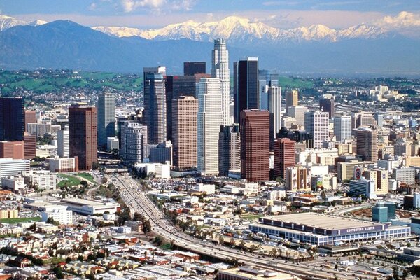Bellissimi grattacieli negli Stati Uniti nella città di Los Angeles