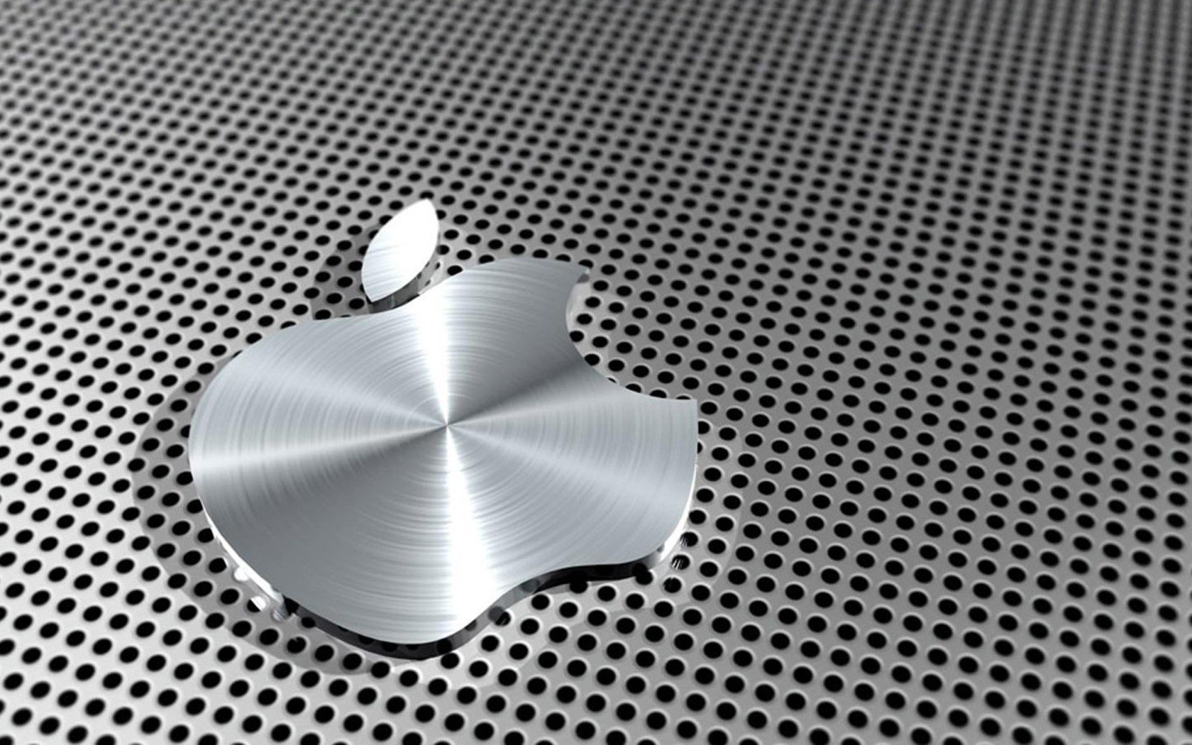 brokat siatka aluminiowa bullseye apple emblematy loga czarno-biały