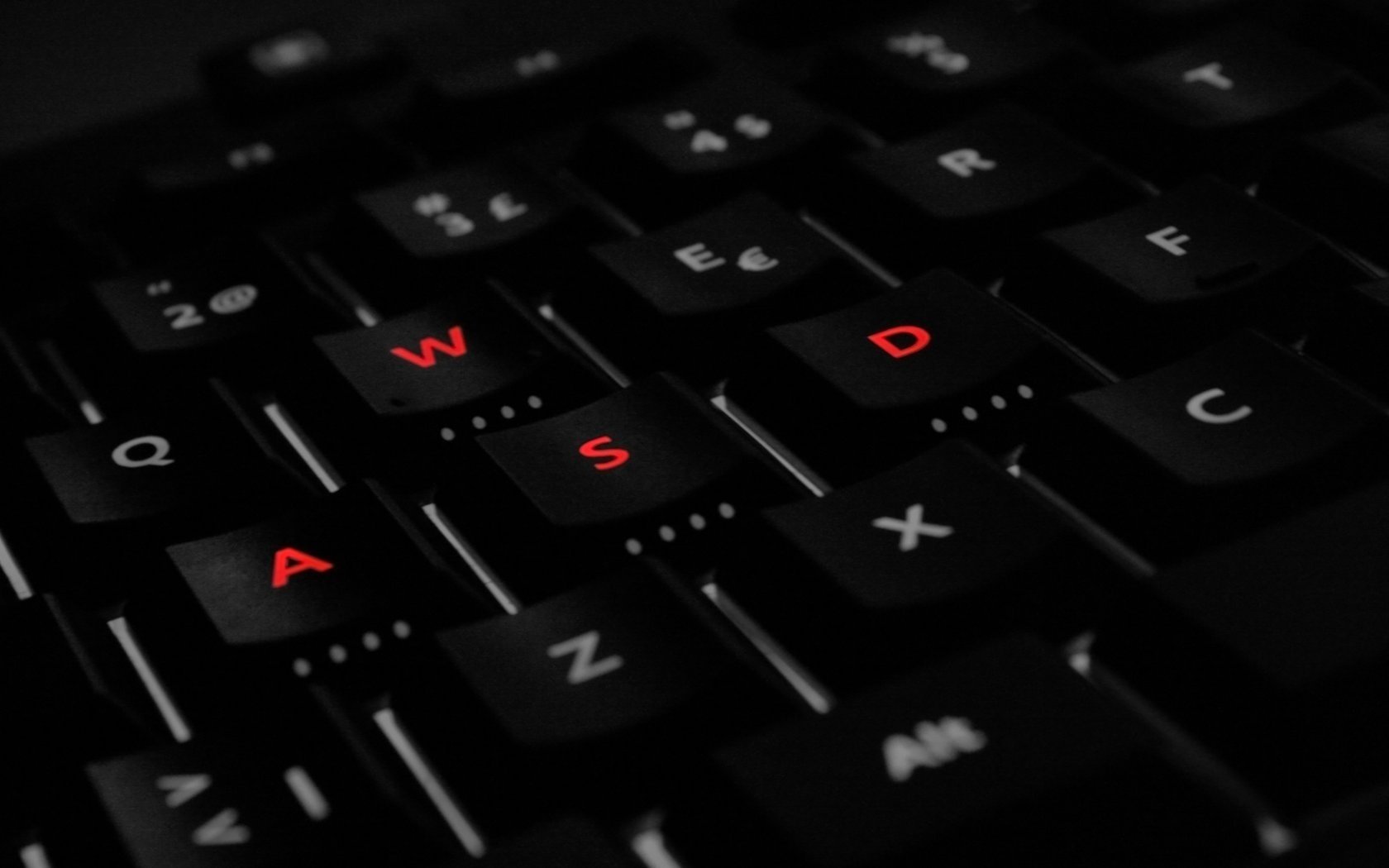 letras rojas minimalismo teclado negro computadoras simplicidad estilo