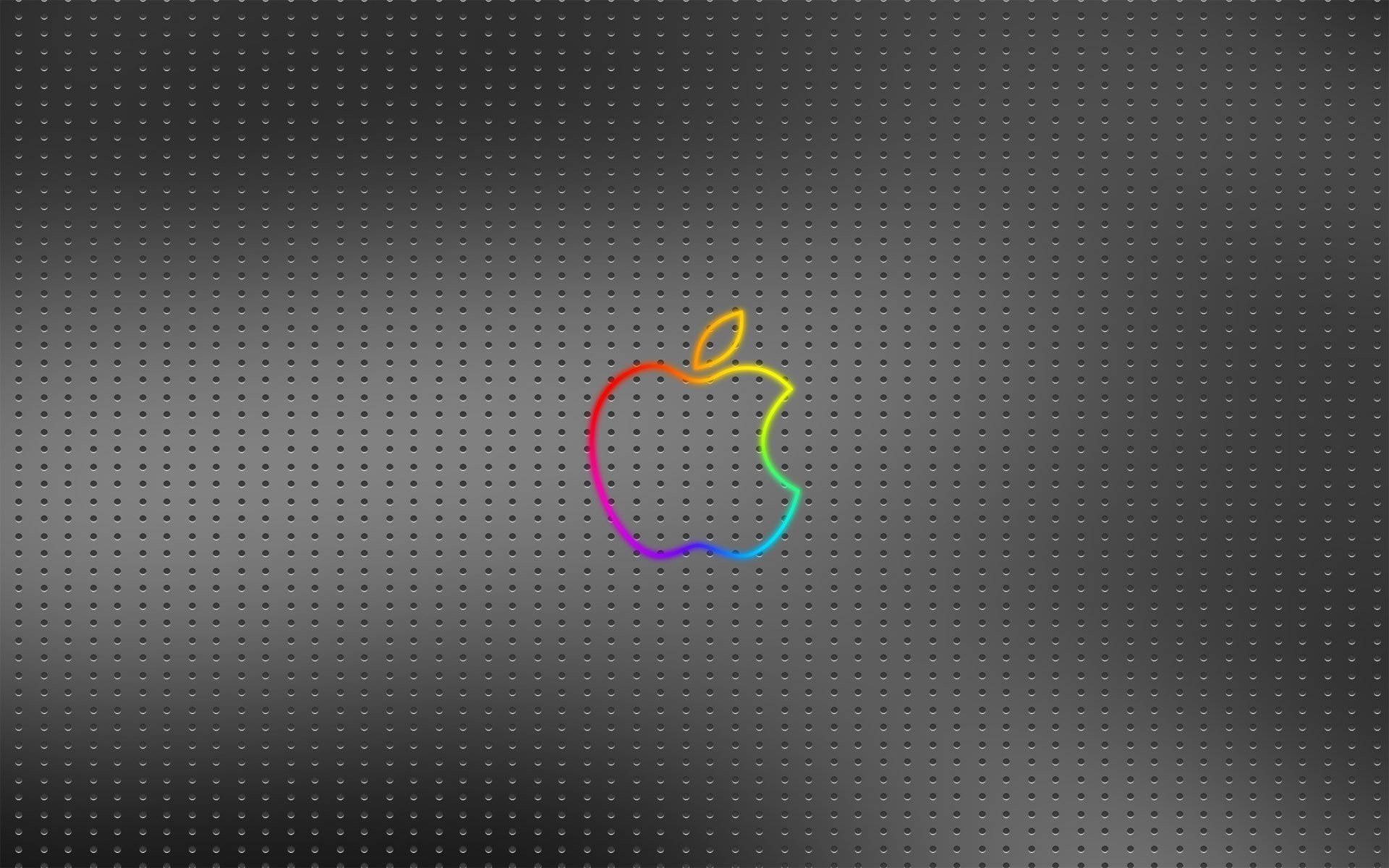 logotipo metal puntos manzana fondo