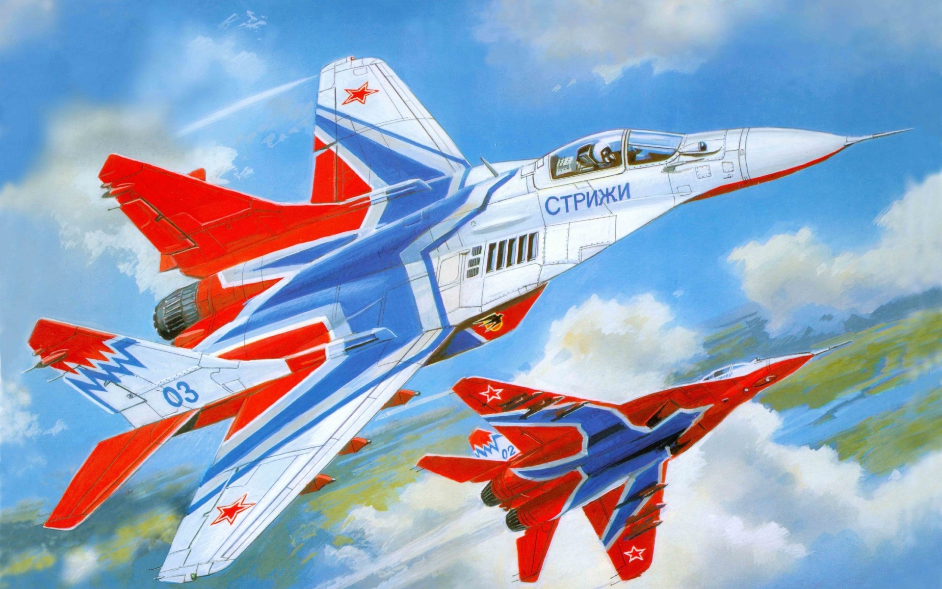 avion art russe mig-29 mig-29 soviétique