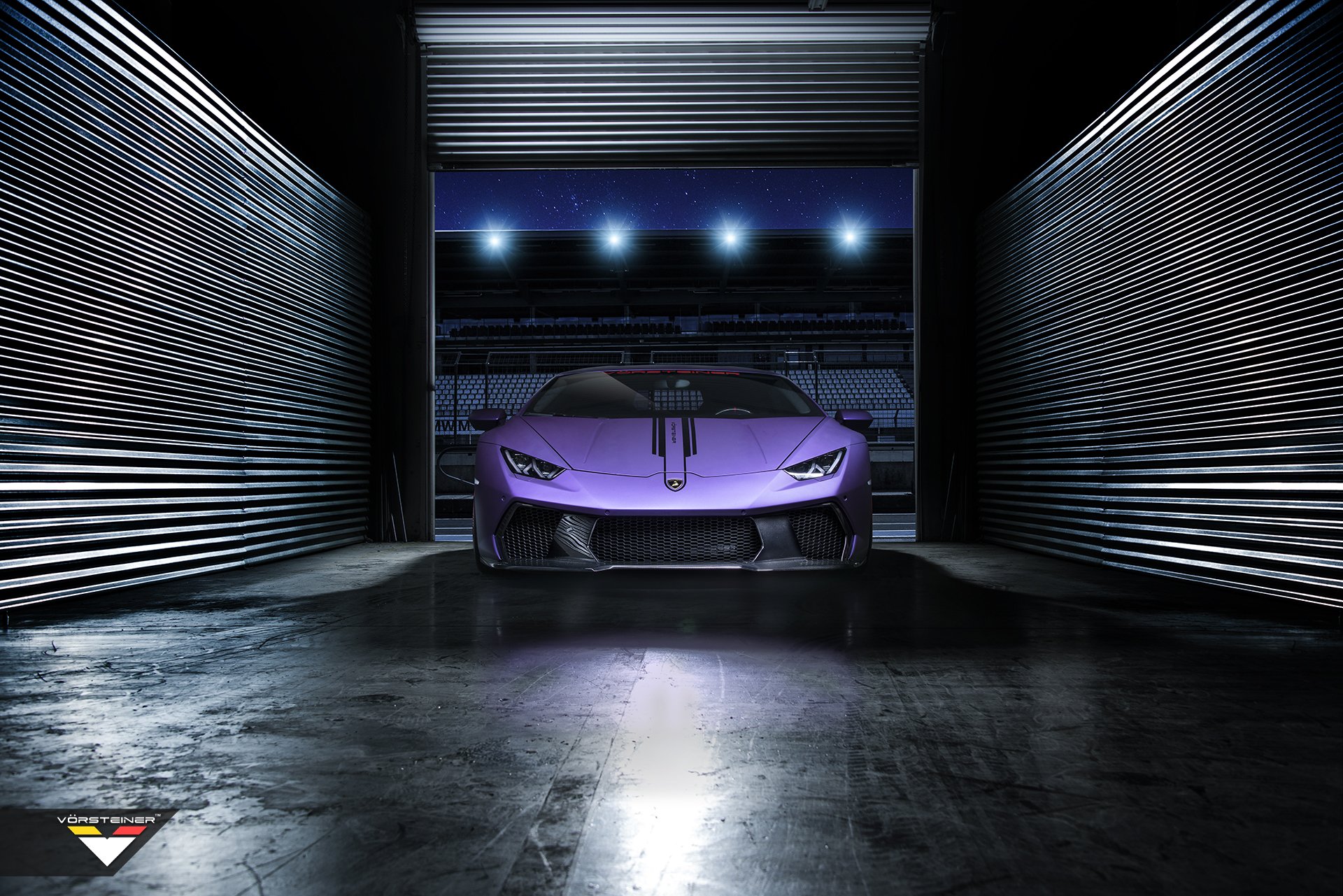 lamborghini huracán vorsteiner novara tuning supercar garage nacht