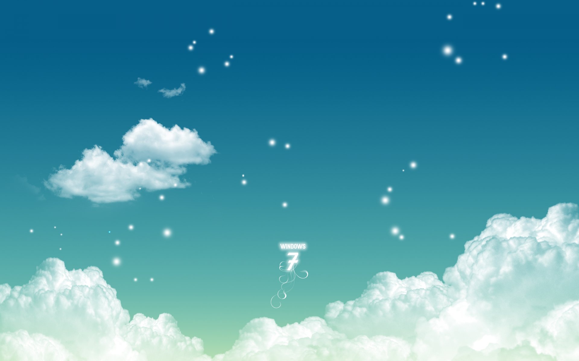 windows seven 7 style style nuages