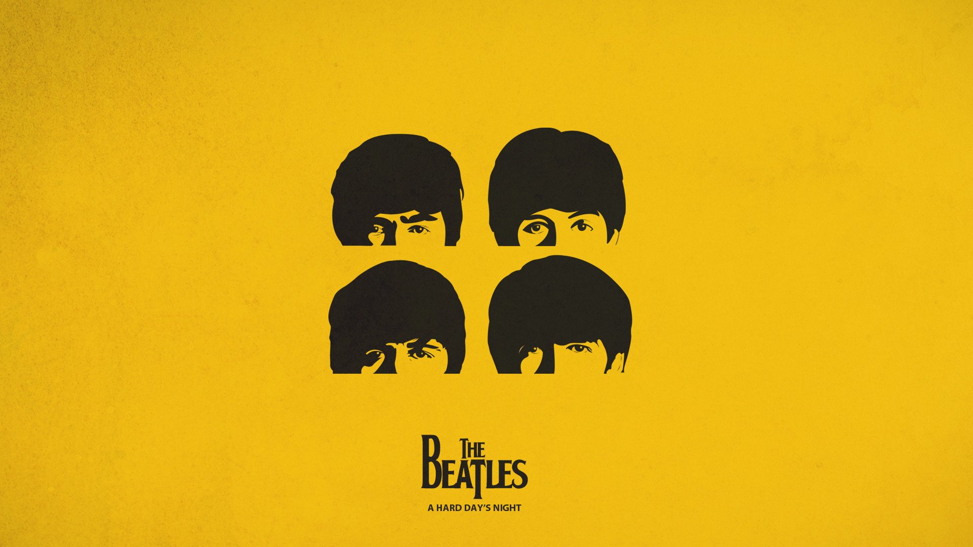 portada caras gráficos beatles cuarteto música banda leyenda personas ojos mirada fondo amarillo