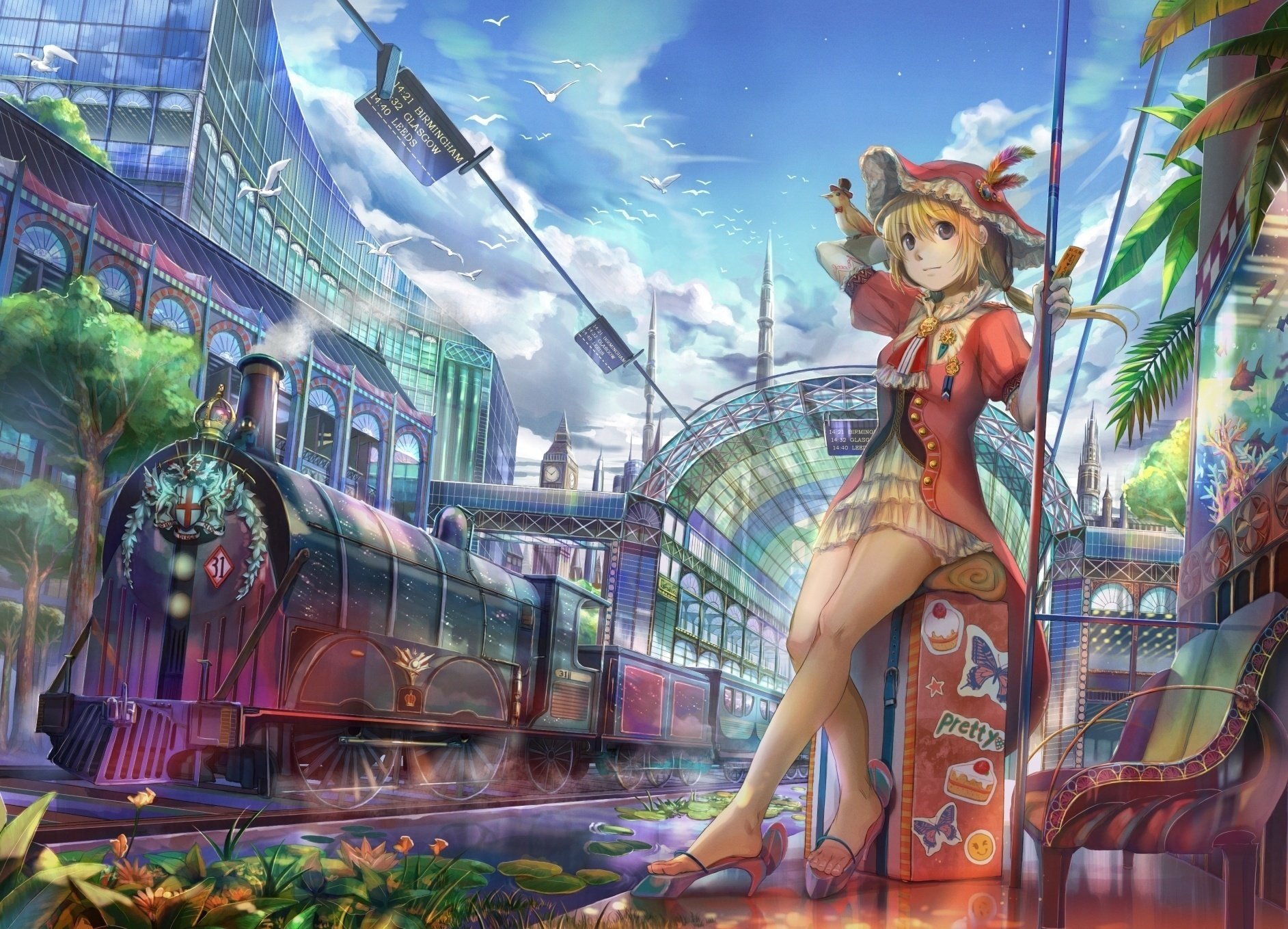 girl on the platform fabulous city train train transport drawings girls face eyes railway transport city