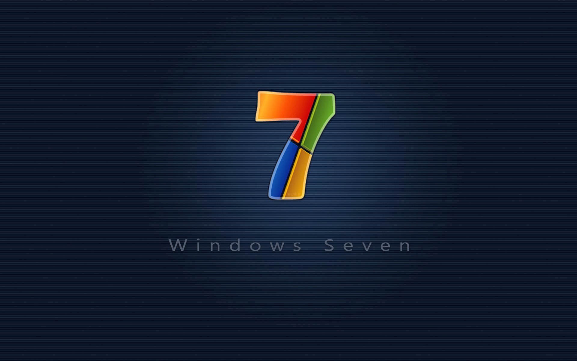 triped texture multicolored seven windows 7 emblems dark background 7 number words style design colors line