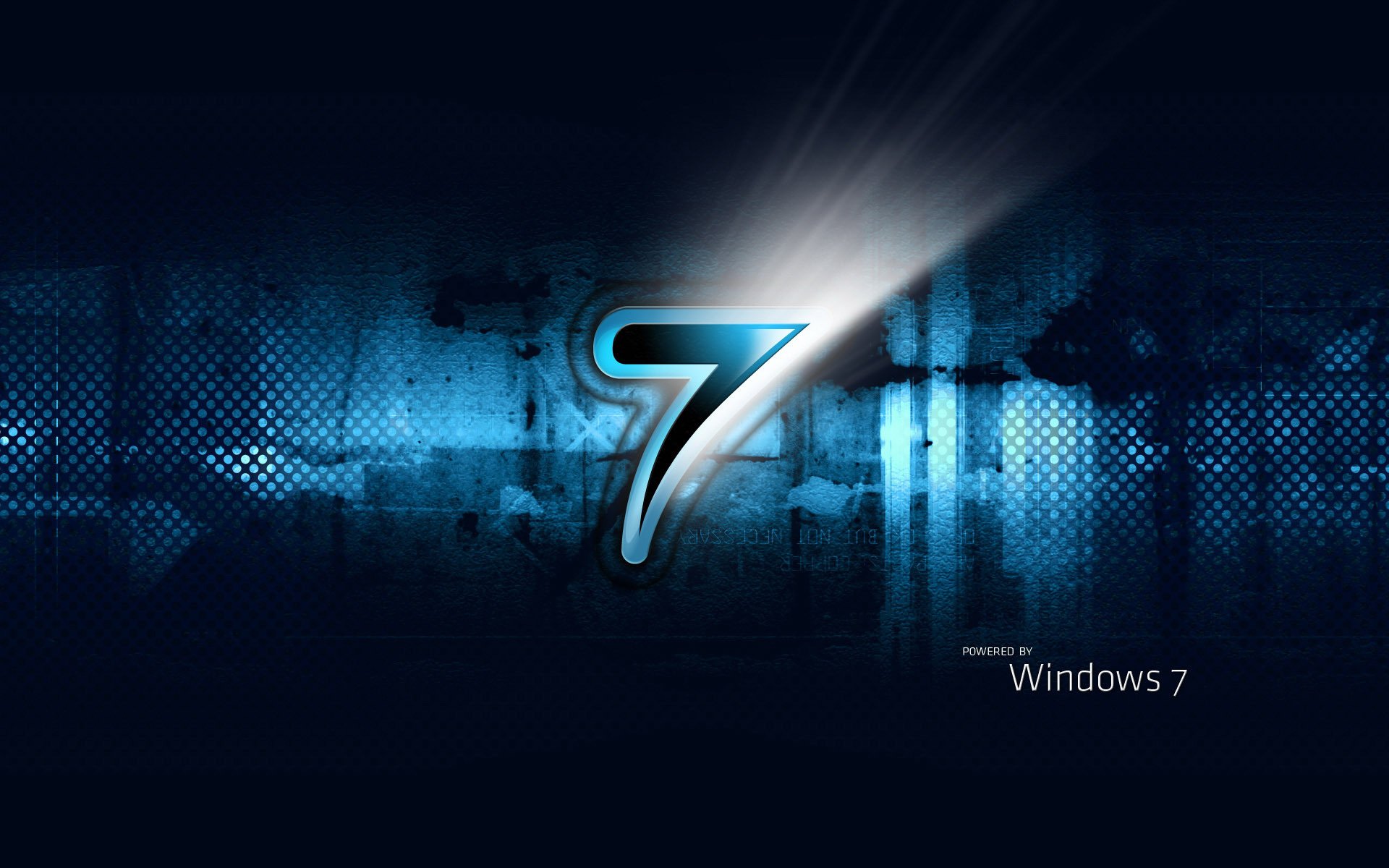 windows seven blue