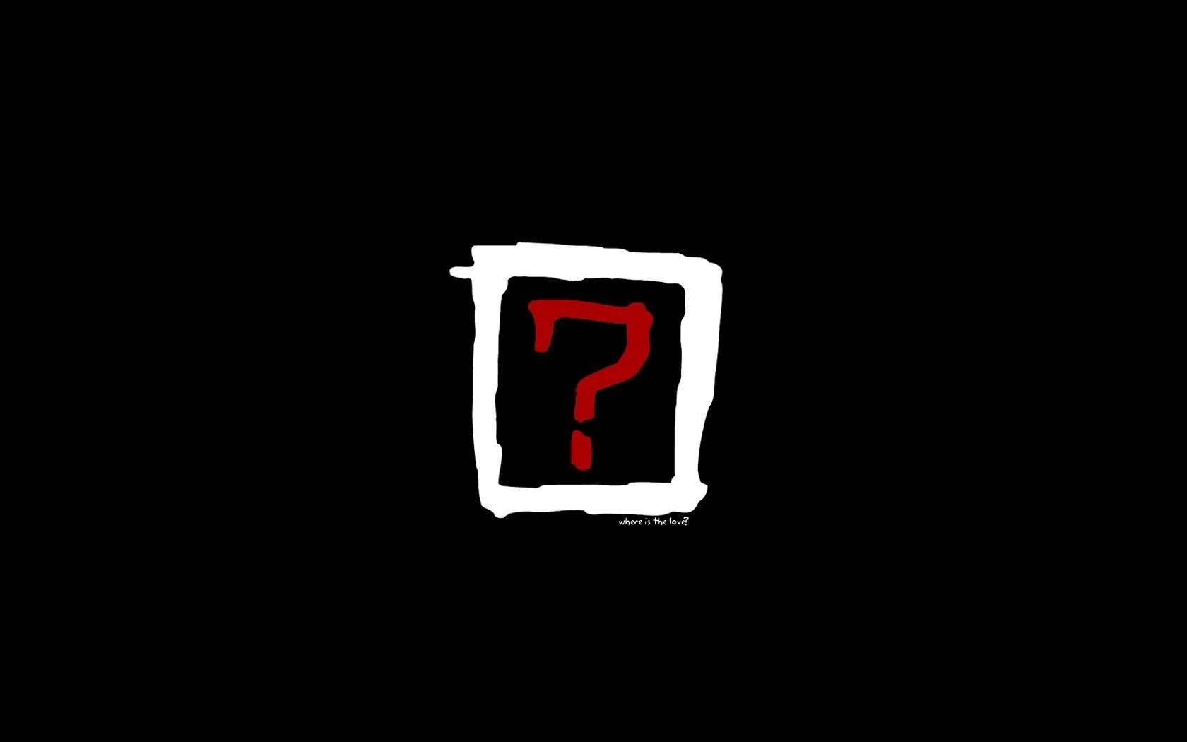 minimalism wallpaper question mark square easy black background