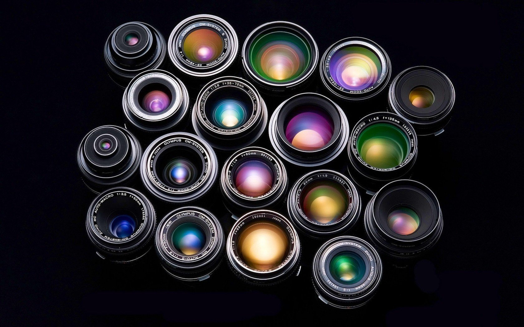 lentilles multicolores lentilles optique matériel photographique photo lentilles