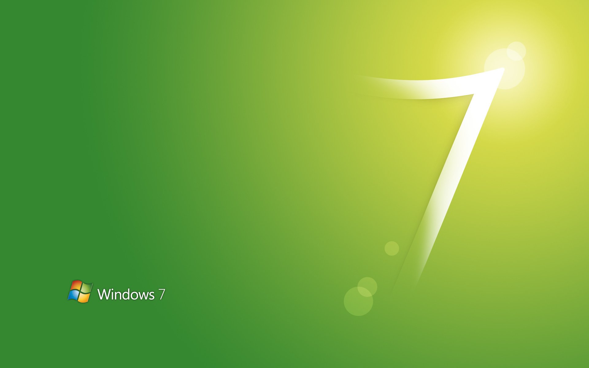 стиль windows seven 7 компьютеры зеленый