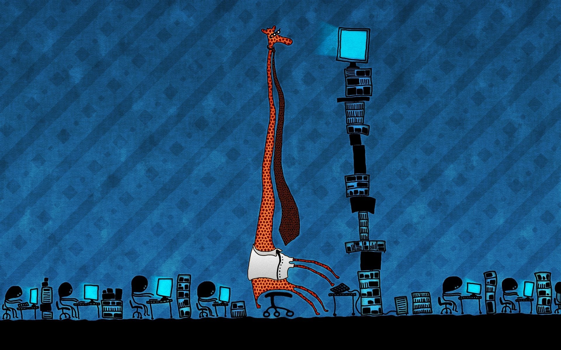 long tie computers giraffe drawings anime