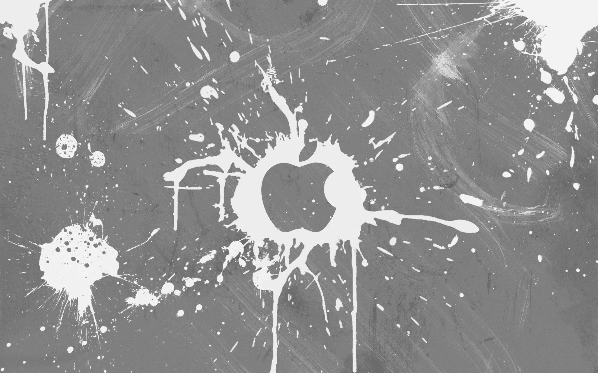 manchas blancas pared gris manzana apple emblemas logotipos blanco negro