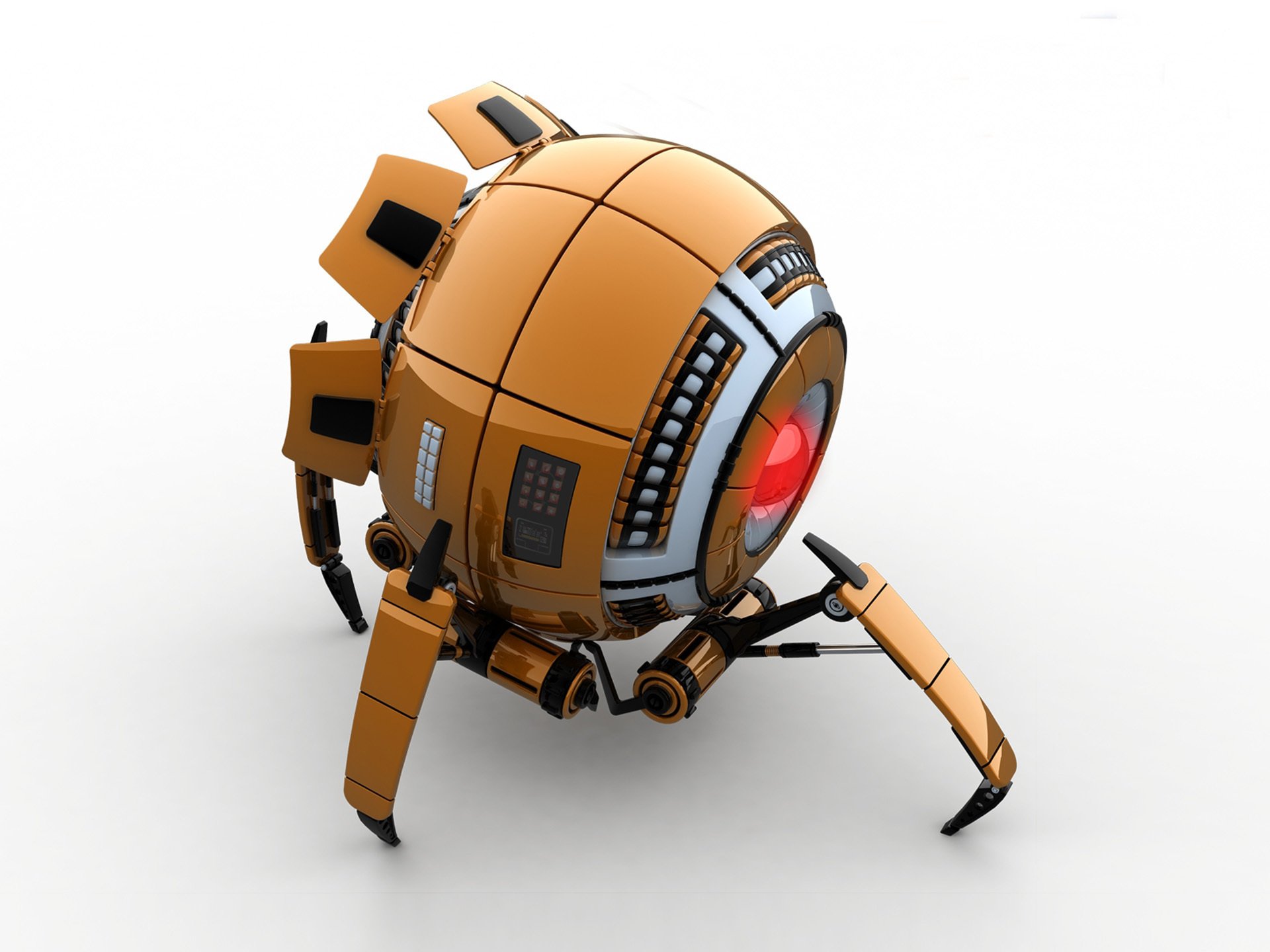 robots 3d model science fiction