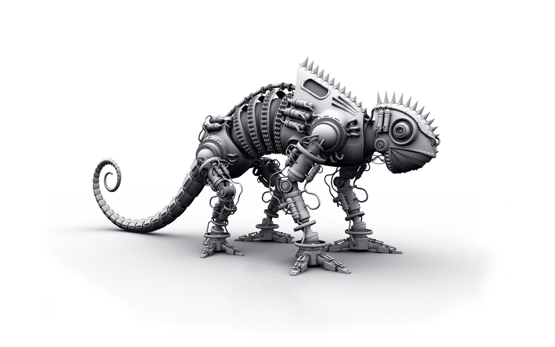 wallpaper 3d chameleon robot