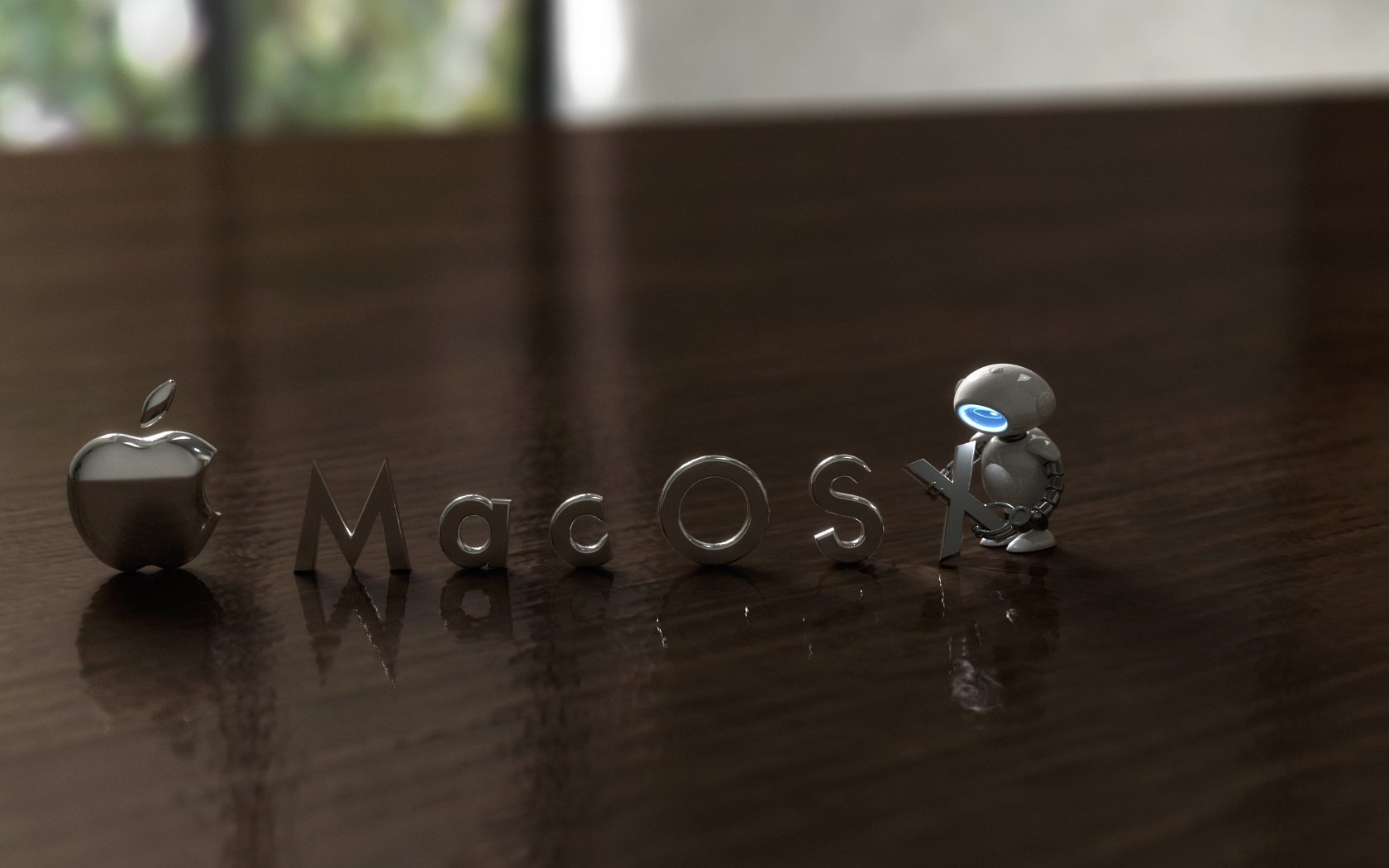 mac os robots table blur