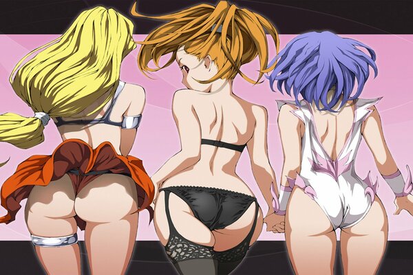 Anime girls in lingerie