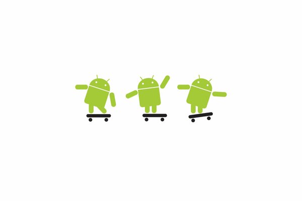 Logo riconoscibile robot verdi Android