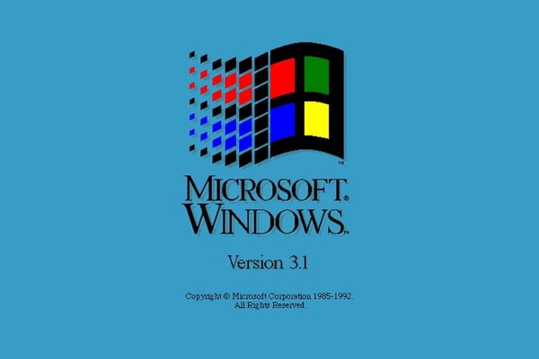 Microsoft windows Logo auf blauem Schirm