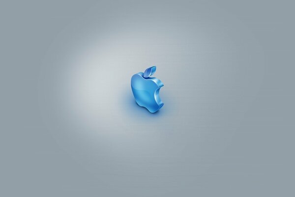 Blaues volumetrisches Apple-Logo