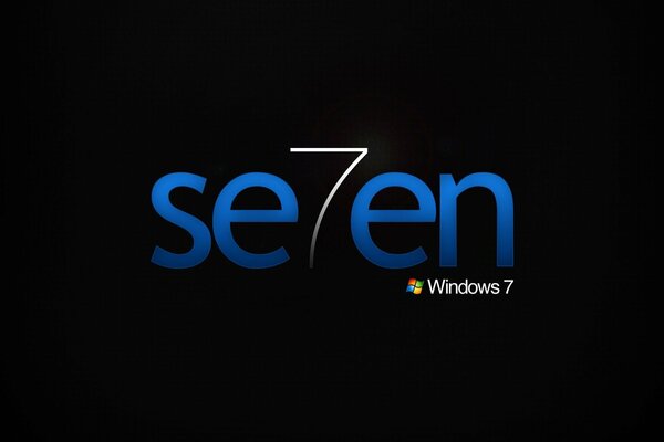 Screensaver di Windows sette su sfondo nero