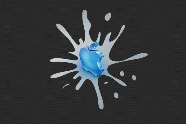 Bullseye blu di logo di apple all interno del BLOB