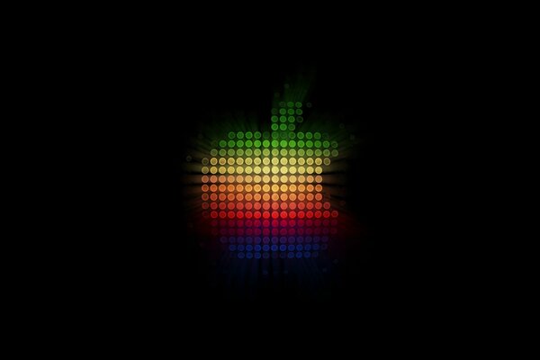 iPhone logo in dot glow
