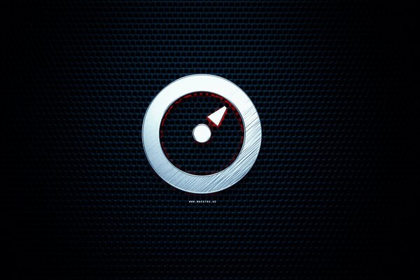 Stylized clock on a black background