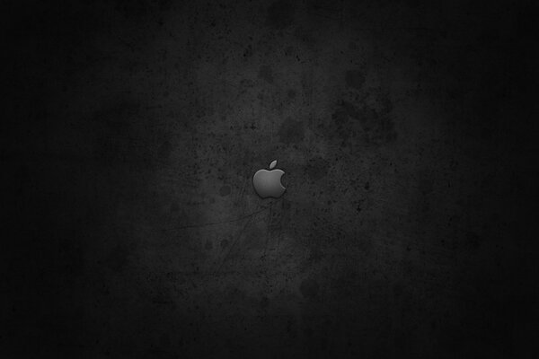 Logo apple su sfondo nero scuro