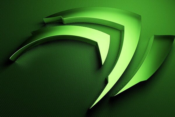 Metalowe logo firmy nvidia