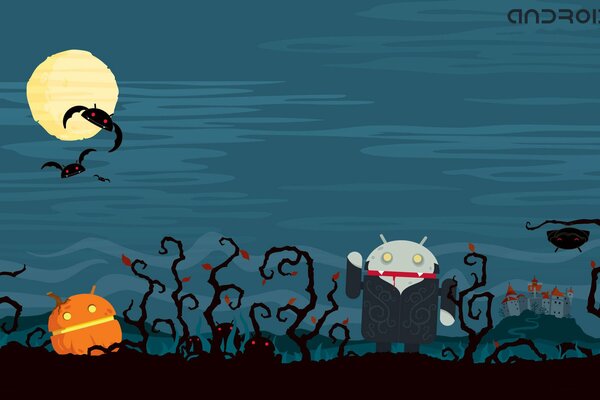 Szene aus dem Android-Halloween-Spiel