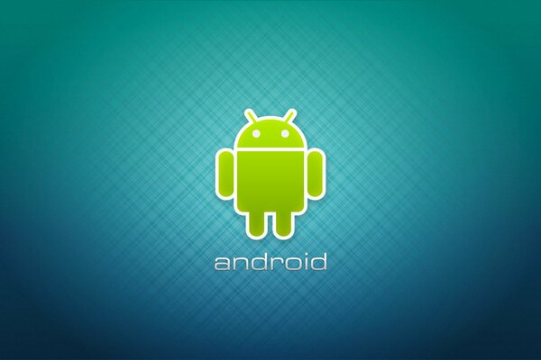 Android icon on a blue background