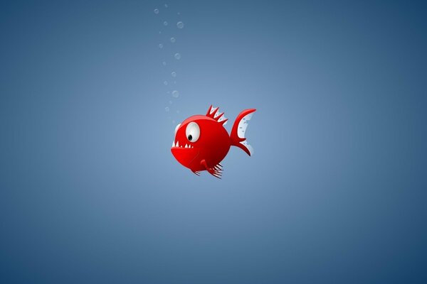Красная рыбка напоминает многие эмблемы