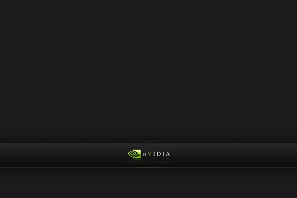 Logotipo de nvidia sobre fondo negro