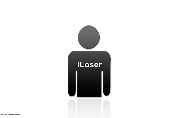 The silhouette of a loser or a very unlucky person