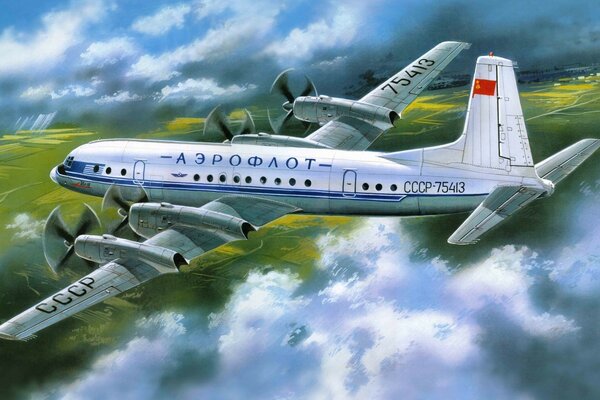 Modern passenger aircraft art