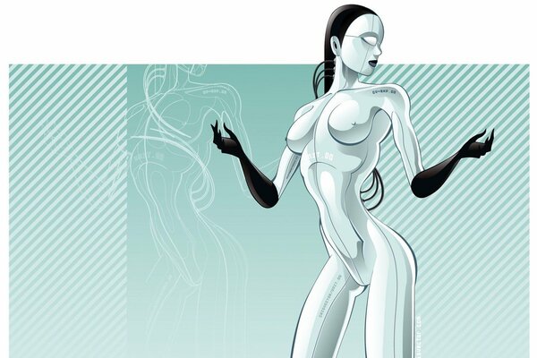 Robot girl, submissiveness in everything