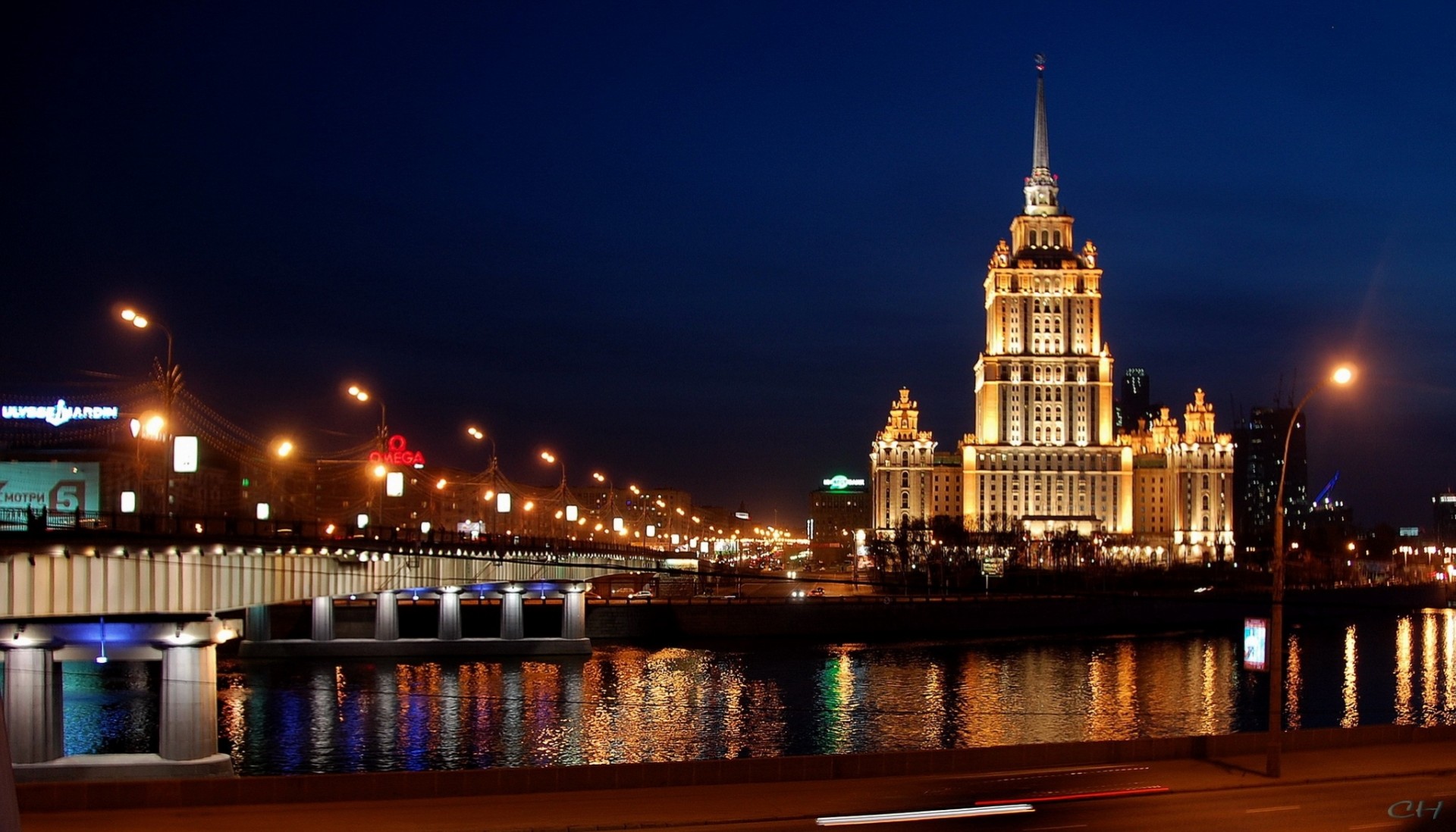 moskau nacht brücke