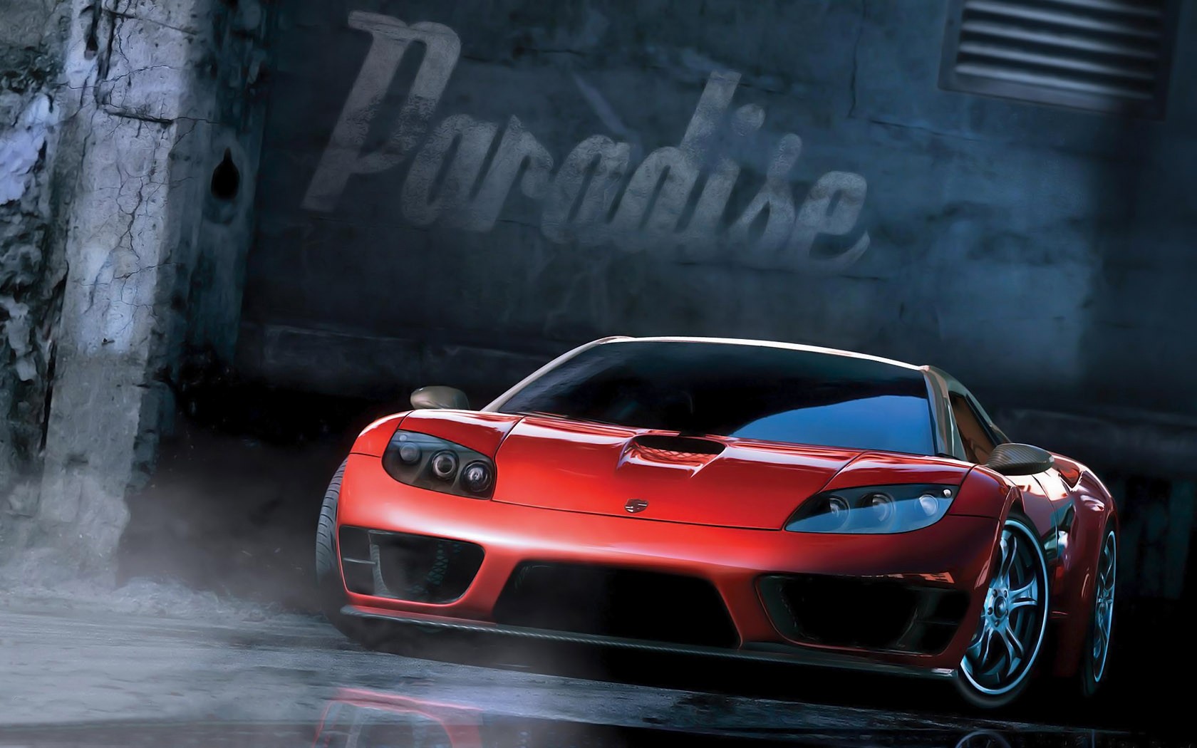 burnout paradise asfalto bagnato vapore