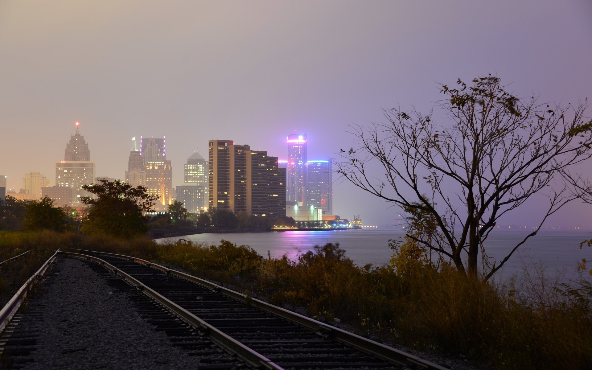 eisenbahn nacht stadt