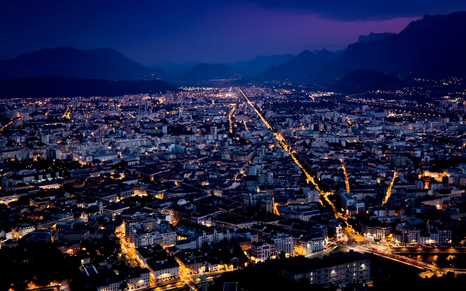 frankreich nacht stadt